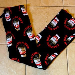 Caution hot ramen lounge pants size medium